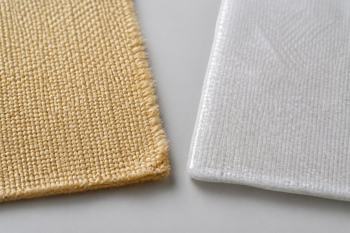 Inherently flame-resistant fibre against chemically treated fabric