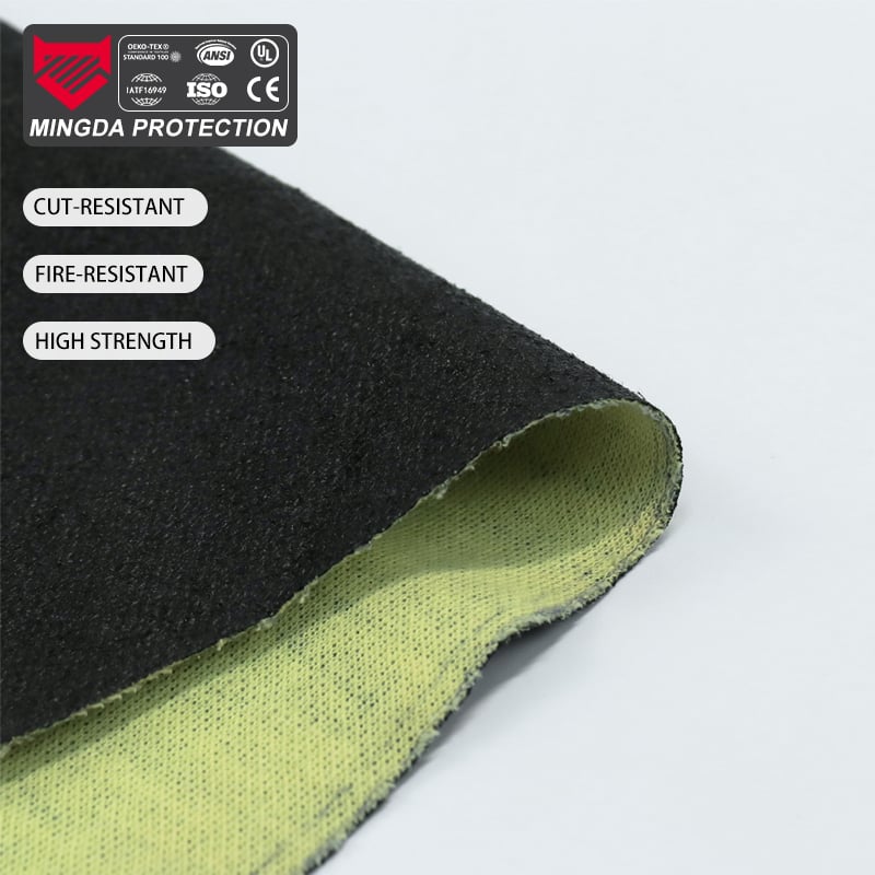 Yellow para-aramid twill fabric roll for firefighter station wear