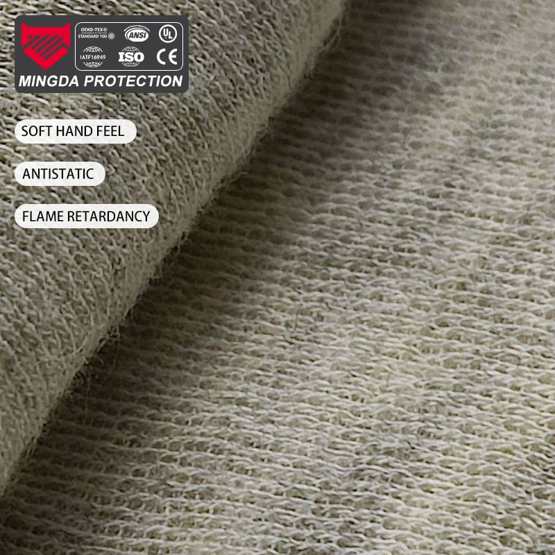 Grey para-aramid twill woven shell fabric for workwear